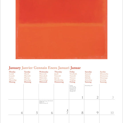 teNeues Publishing Mark Rothko Kalender 2027