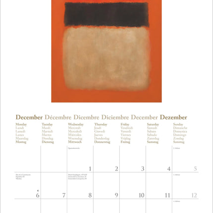 teNeues Publishing Mark Rothko Kalender 2027
