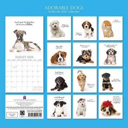 The Gifted Stationary Adorable Dogs Kalender 2026