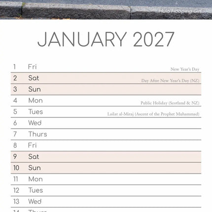 The Gifted Stationary Banksy Slimline Kalender 2027