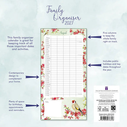 The Gifted Stationary Birdsong Familieplanner 2027