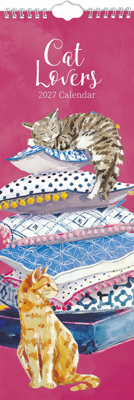 The Gifted Stationary Cat Lovers Slimline Kalender 2027