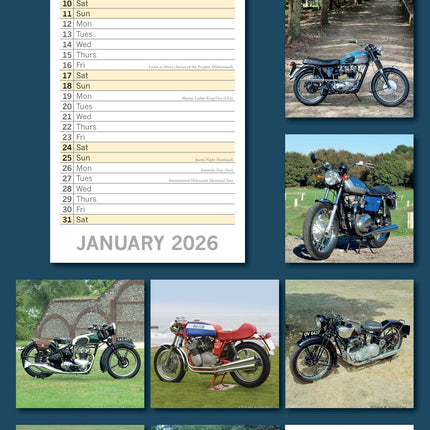 The Gifted Stationary Classic Bikes Kalender 2026 Slimline