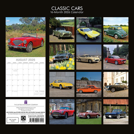 The Gifted Stationary Classic Cars 16 maanden Kalender 2026