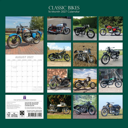 The Gifted Stationary Classic Motorbikes Kalender 2027