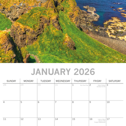 The Gifted Stationary Coastlines of Ierland Kalender 2026