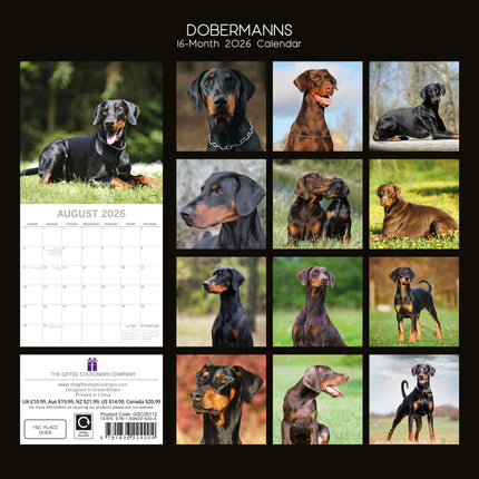 The Gifted Stationary Dobermann Kalender 2026