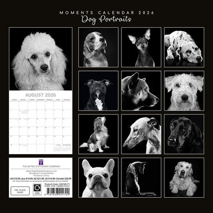 The Gifted Stationary Dog Portraits Kalender 2026