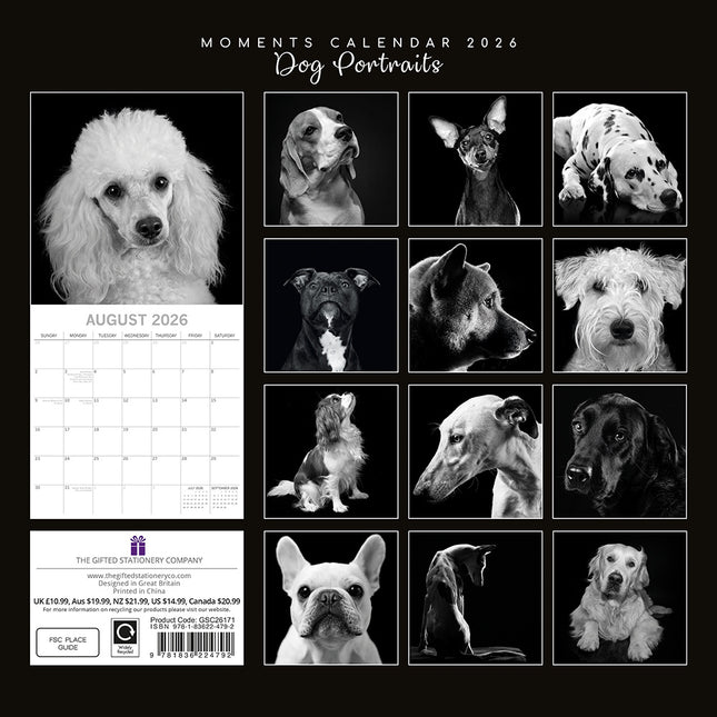 The Gifted Stationary Dog Portraits Kalender 2026
