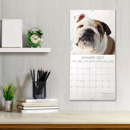 The Gifted Stationary Engelse Bulldog Kalender 2027
