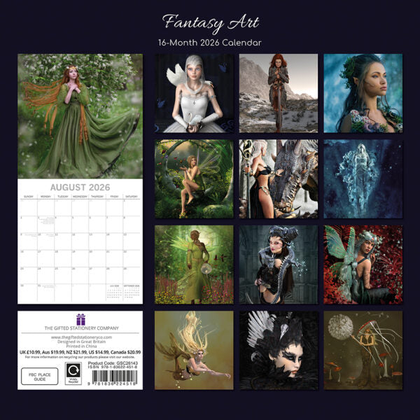 The Gifted Stationary Fantasy Art Kalender 2026
