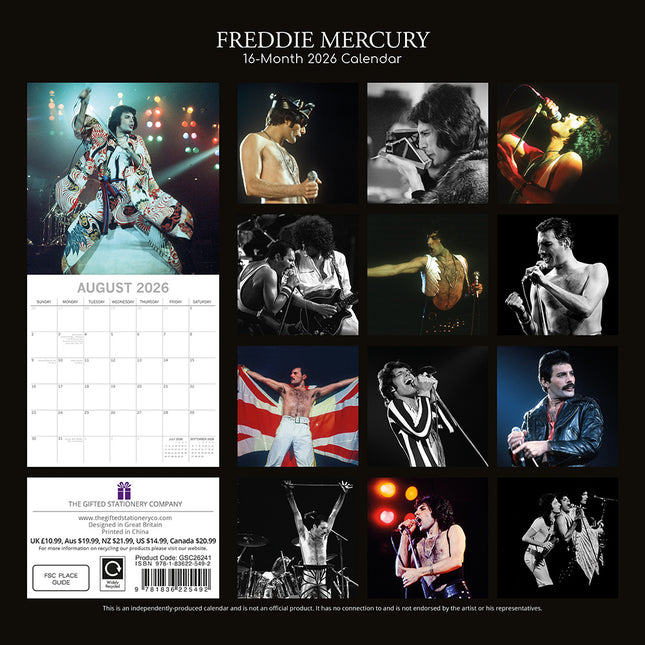 The Gifted Stationary Freddie Mercury Kalender 2026