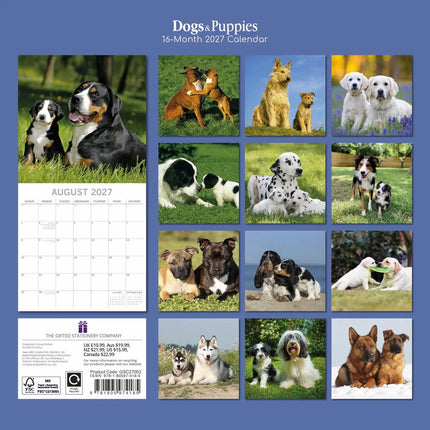 The Gifted Stationary Honden en Puppies Kalender 2027