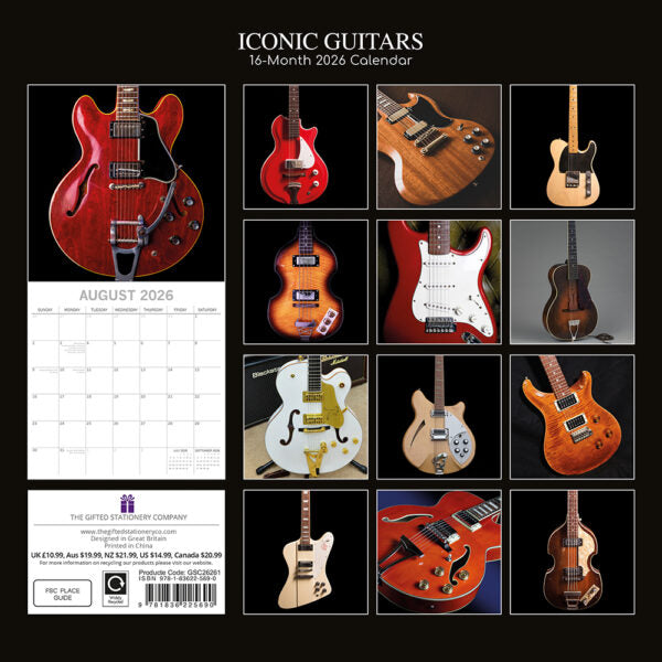 The Gifted Stationary Iconic Guitars Kalender 2026