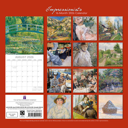 The Gifted Stationary Impressionists Kalender 2026