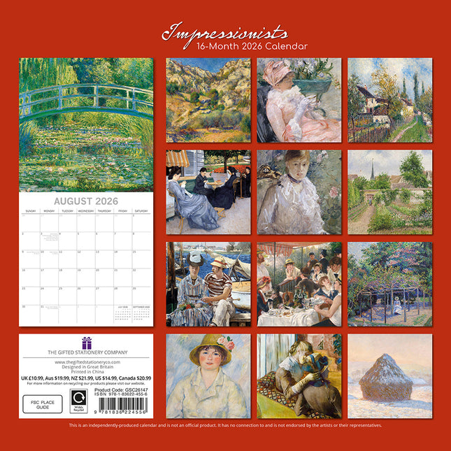 The Gifted Stationary Impressionists Kalender 2026