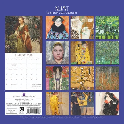 The Gifted Stationary Klimt Kalender 2026