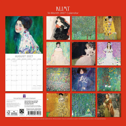 The Gifted Stationary Klimt Kalender 2027