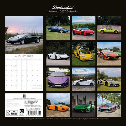 The Gifted Stationary Lamborghini Kalender 2027