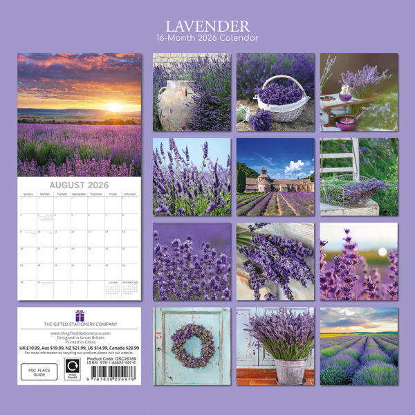 The Gifted Stationary Lavendel Kalender 2026