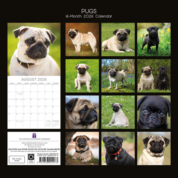 The Gifted Stationary Mopshond Kalender 2026
