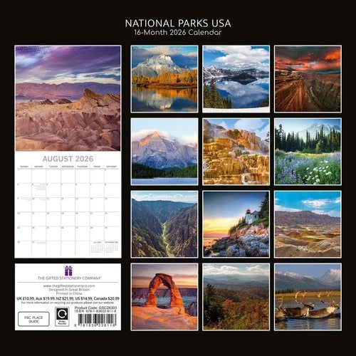 The Gifted Stationary National Parks Kalender 2026