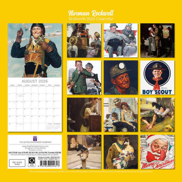 The Gifted Stationary Norman Rockwell Kalender 2026
