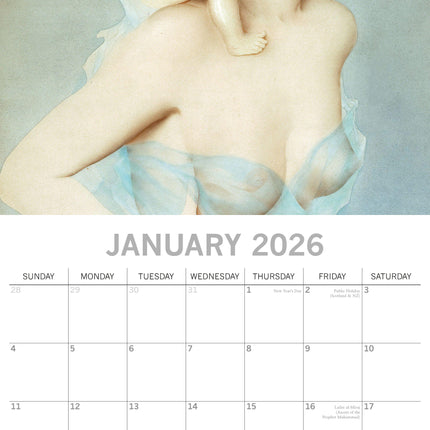 The Gifted Stationary Retro Pin Ups Kalender 2026