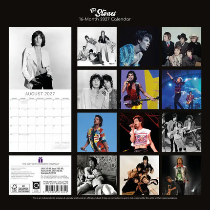 The Gifted Stationary Rolling Stones Kalender 2027
