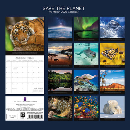 The Gifted Stationary Save the Planet Kalender 2026