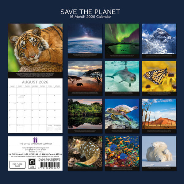 The Gifted Stationary Save the Planet Kalender 2026