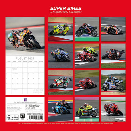 The Gifted Stationary Super Bikes Kalender 2027