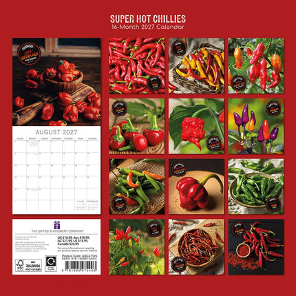 The Gifted Stationary Super Hot Chillies Kalender 2027