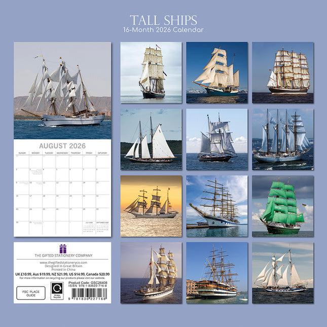 The Gifted Stationary Tall Ships Kalender 2026