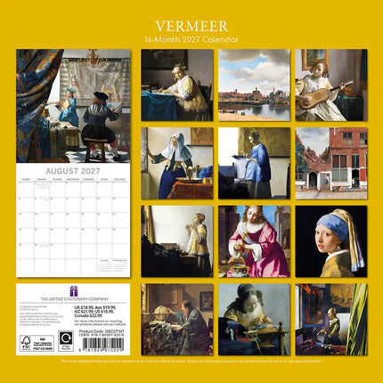 The Gifted Stationary Vermeer Kalender 2027