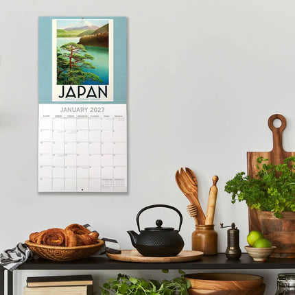 The Gifted Stationary Vintage Travel Posters Kalender 2027