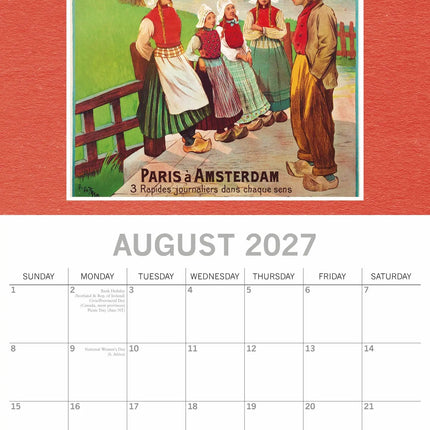 The Gifted Stationary Vintage Travel Posters Kalender 2027