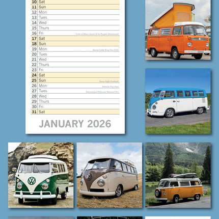 The Gifted Stationary Volkswagen Camper Kalender 2026 Slimline