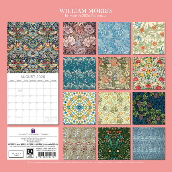 The Gifted Stationary William Morris Kalender 2026