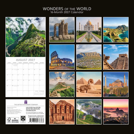 The Gifted Stationary Wonders of the World Kalender 2027
