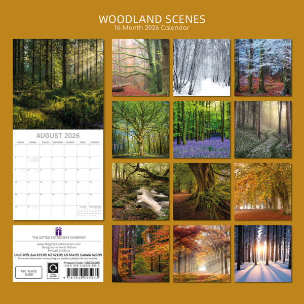 The Gifted Stationary Woodland Scenes Kalender 2026