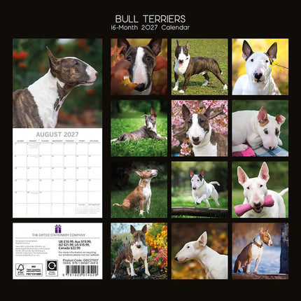 The Gifted Stationery Co. Bull Terrier Kalender 2027