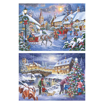 The House of Puzzles Christmas Is Coming Puzzel 2x 500XL Stukjes