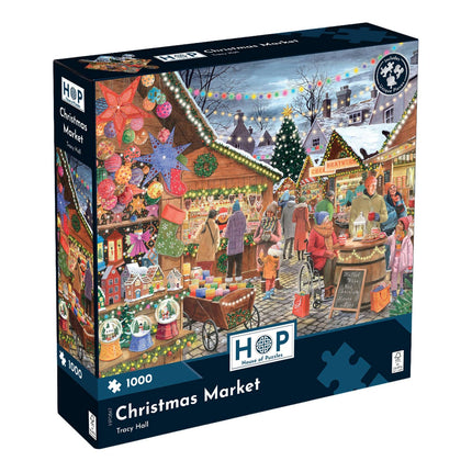 The House of Puzzles Christmas Market Puzzel 1000 Stukjes