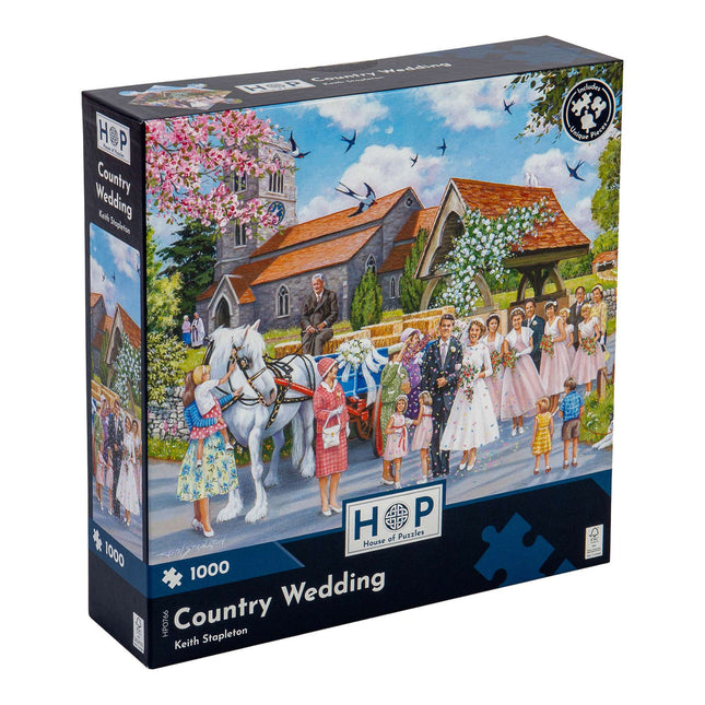 The House of Puzzles Country Wedding Puzzel 1000 Stukjes