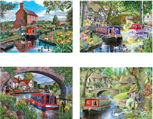 The House of Puzzles Cruising the Canels 4x 500 Stukjes