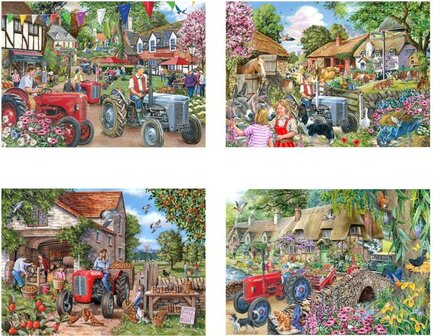 The House of Puzzles Farmer's Friends 4x 250 XL Stukjes