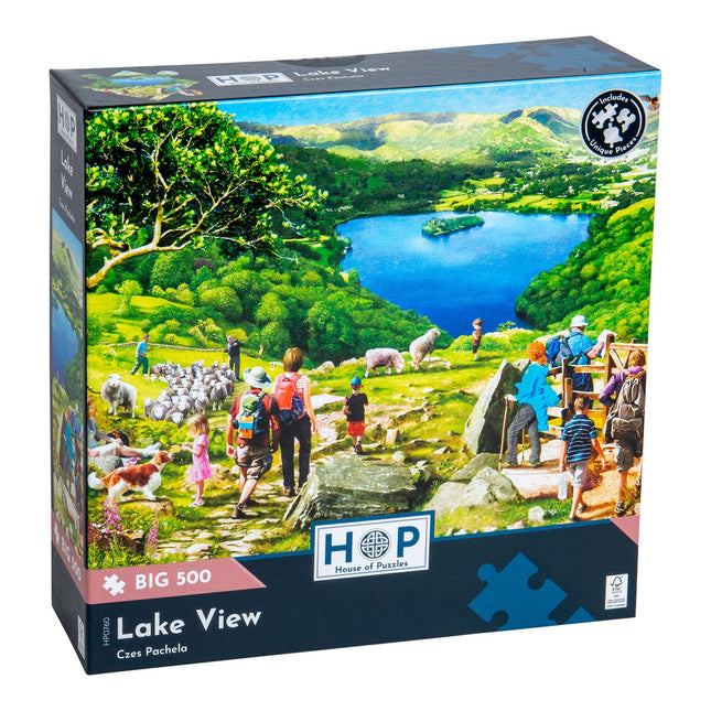 The House of Puzzles Lake View Puzzel 500 XL Stukjes