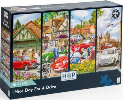 The House of Puzzles Nice Day for a Drive 4x 500 Stukjes