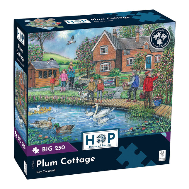 The House of Puzzles Plum Cottage Puzzel 250 XL Stukjes
